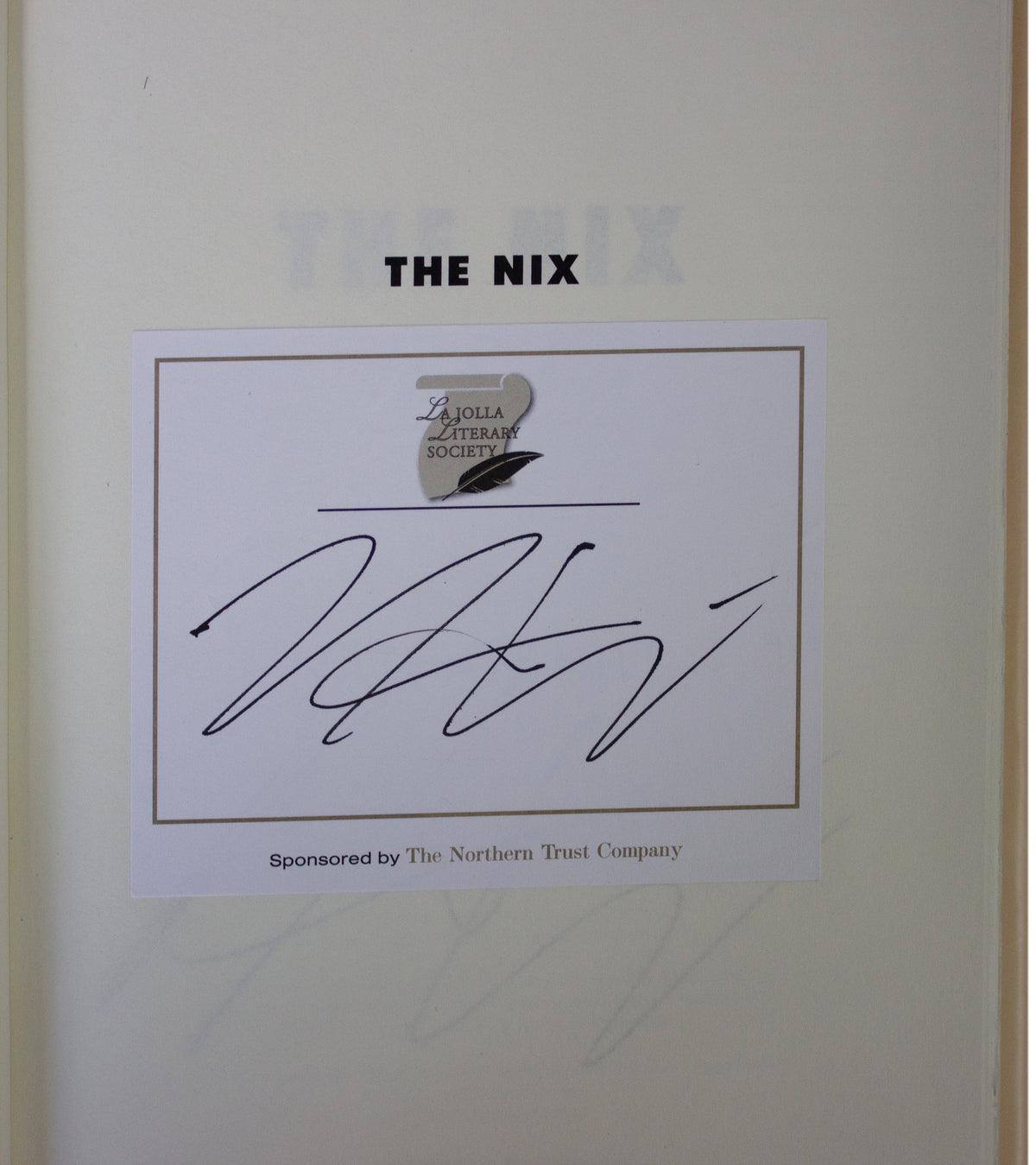 NATHAN HILL SIGNED The Nix 1ST EDITION Hardcover 2016 NYT Bestseller HCDJ Novel