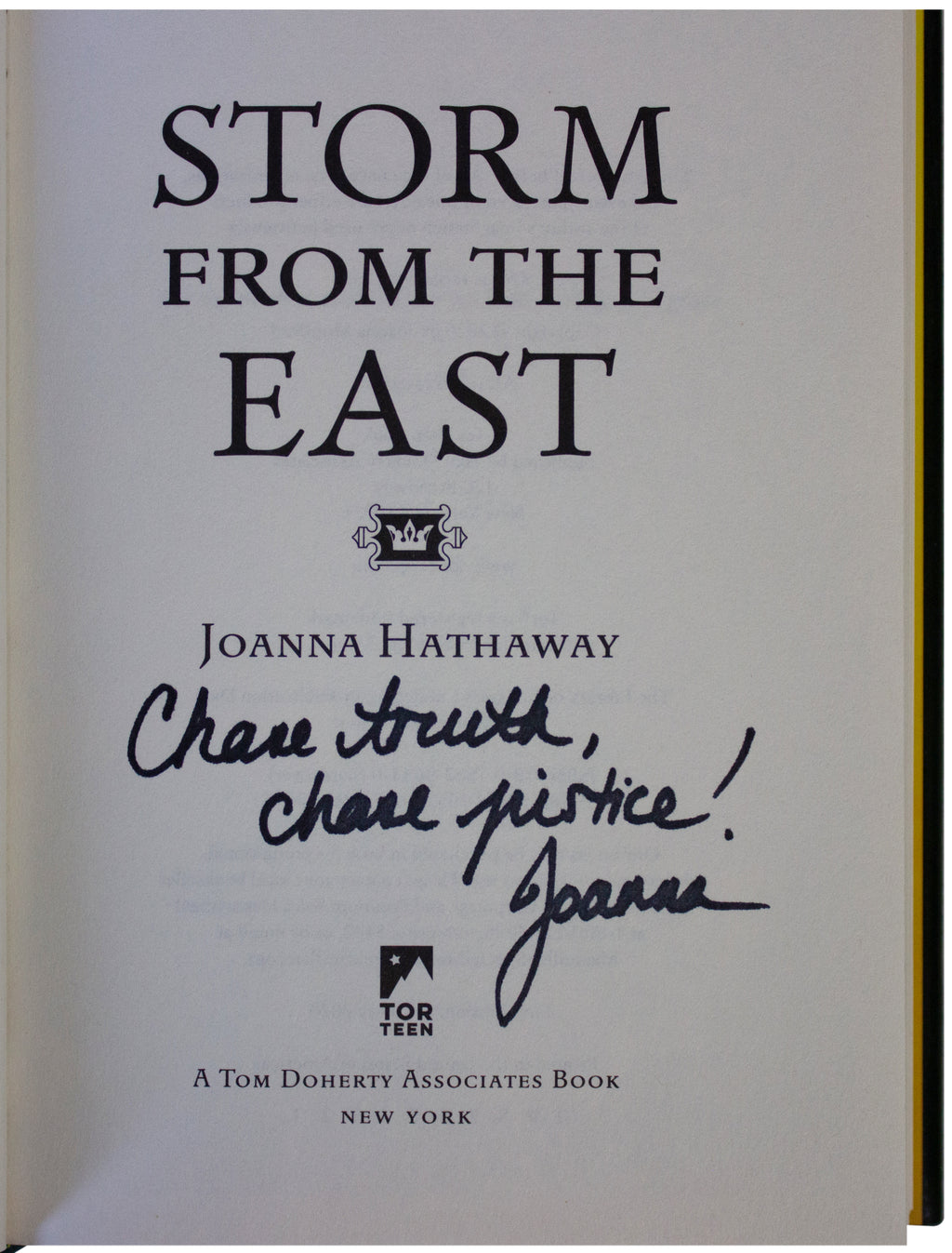 JOANNA HATHAWAY SIGNED Storm From The East 1ST EDITION Hardcover YA Adventure HC