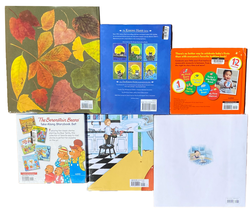 KIDS BOOKS LOT Of 10 Goodnight Moon Berenstain Bears Kissing Hand Leaf Man Etc.