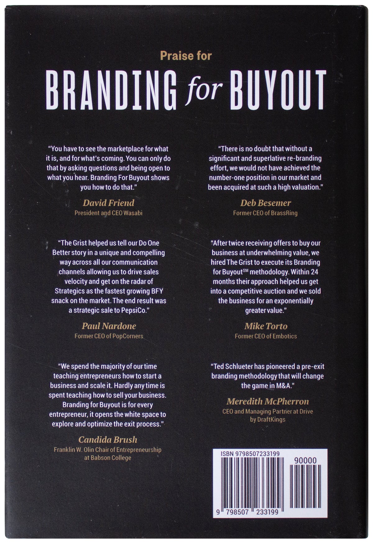 BRANDING FOR BUYOUT Ted Schlueter SIGNED HARDCOVER Brand Business Strategy M&A