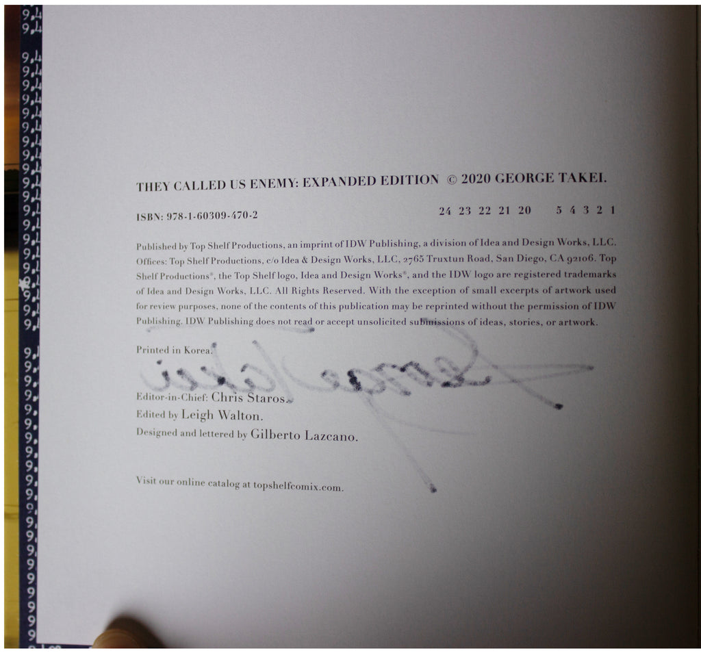 GEORGE TAKEI SIGNED They Called Us Enemy EXPANDED EDITION Hardcover AUTOGRAPHED