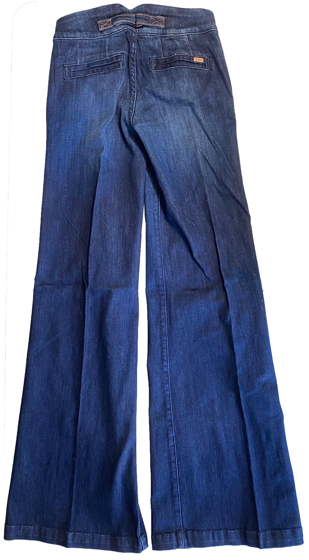 RONAN Audrey JEANS Womens 27 Sailor Wide Leg Made In USA Y2K Indigo Denim NWOT !