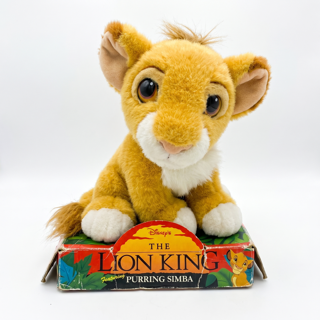 VTG 90s LION KING Purring Simba PLUSH TOY In BOX Mattel Disney 1993 NO SOUND CIB