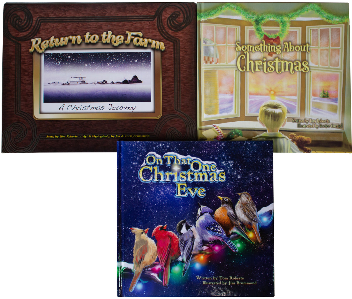 TOM ROBERTS SIGNED LOT Of 7 CHRISTMAS Picture BOOKS Kids Illustrated Holiday HC