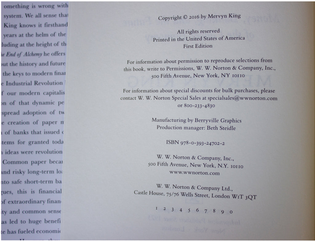 MERVYN KING SIGNED End Of Alchemy 1ST EDITION HC Ex- Bank Of England Governor