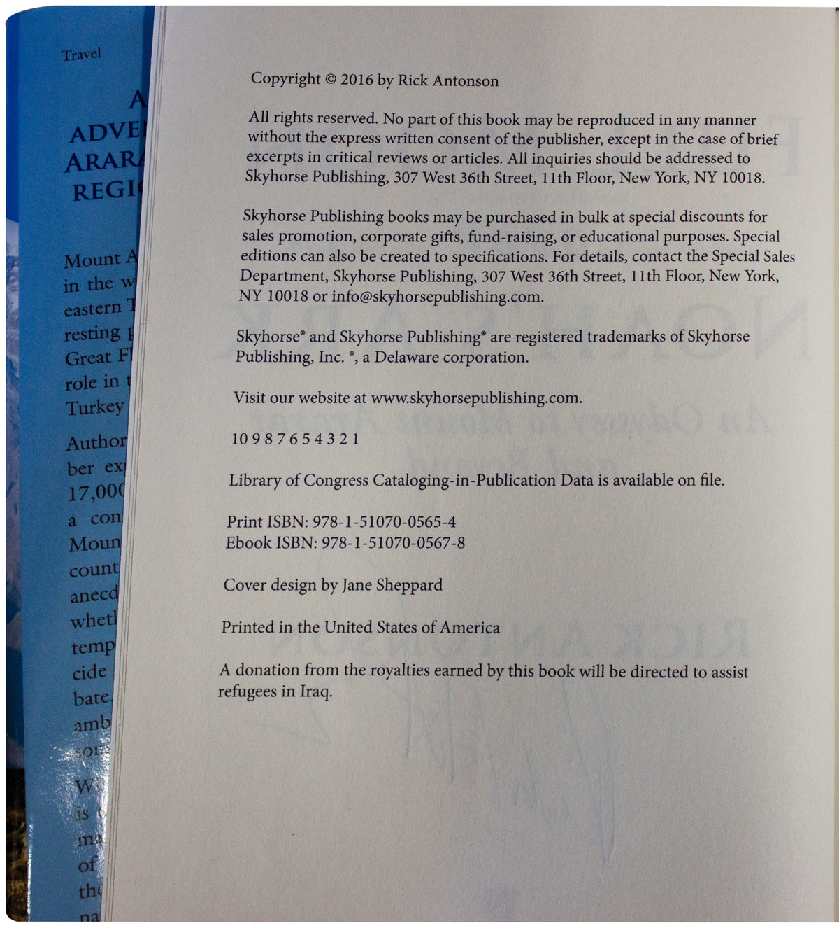 RICK ANTONSON SIGNED Full Moon Over Noahs Ark 1ST EDITION HARDCOVER Mount Ararat