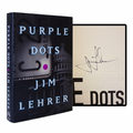 JIM LEHRER SIGNED Purple Dots 1ST EDITION 1998 Novel By PBS News Hour Journalist
