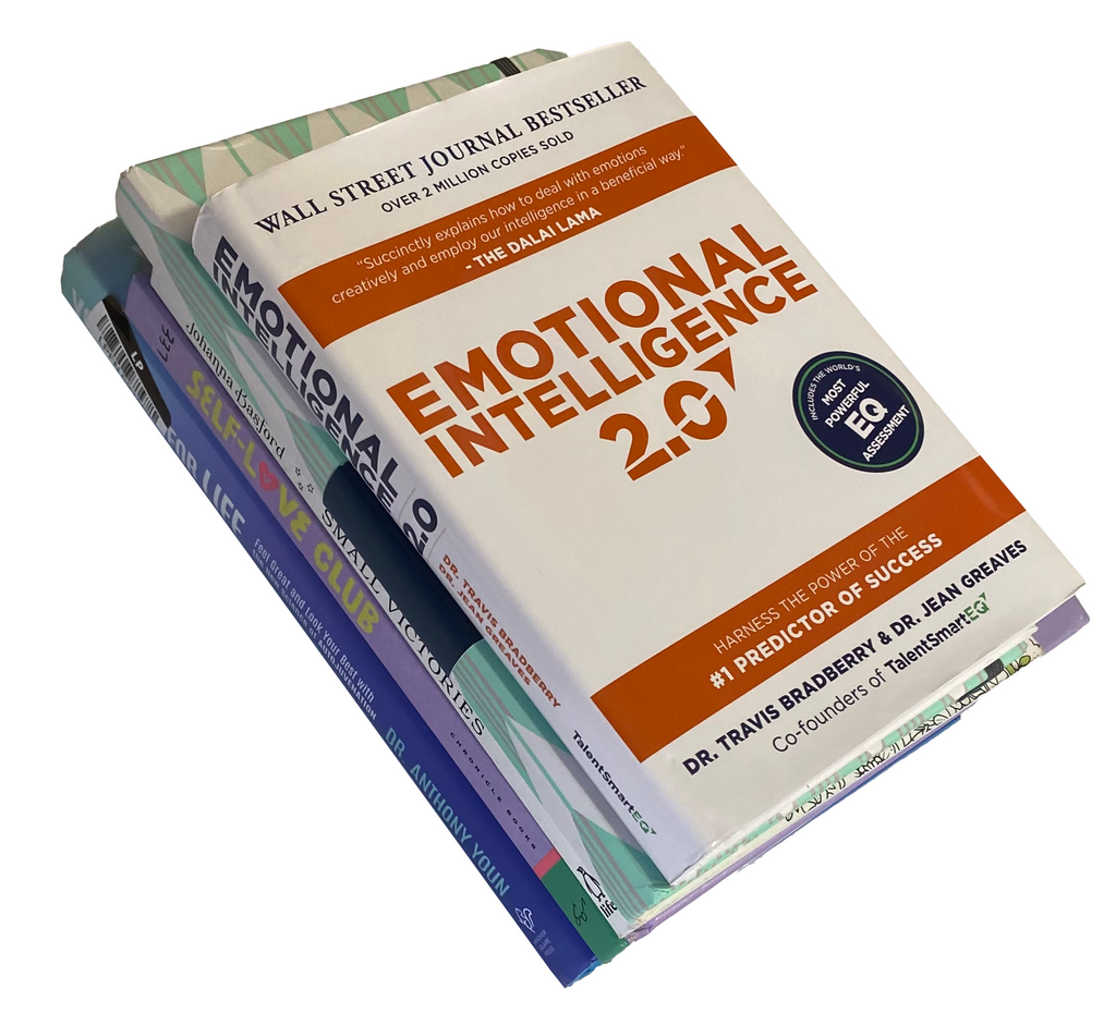 LOT Of 5 SELF CARE BOOKS Mental Health Emotional Intelligence Younger For Life