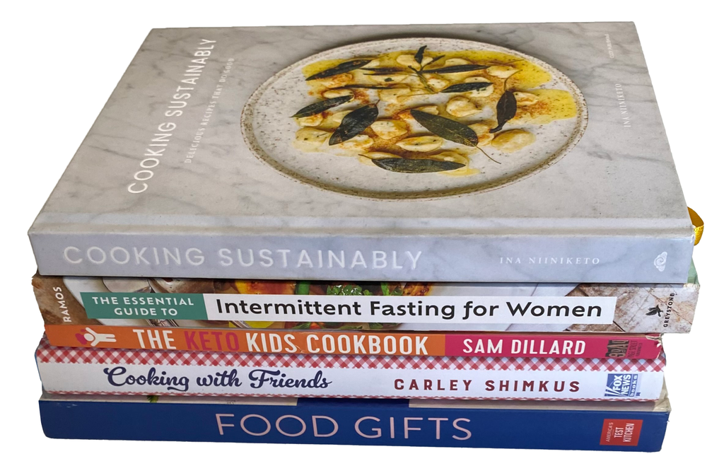 LOT Of 5 COOKBOOKS Healthy Recipes Fasting Keto Sustainable Cooking ALL 2020s !