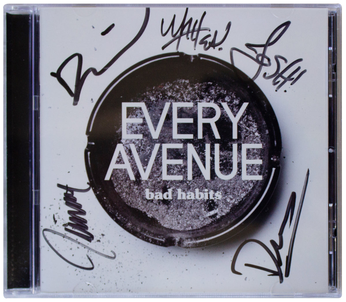 EVERY AVENUE Bad Habits 5X SIGNED CD Emo Pop Punk Alt Rock 2011 Fearless Records
