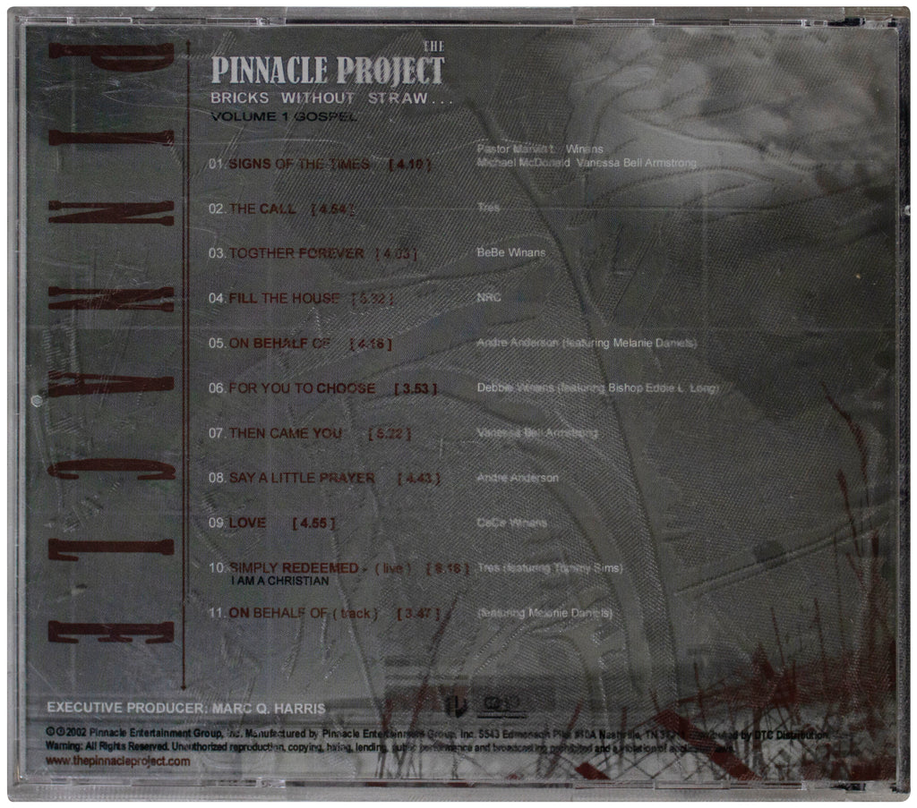 BEBE WINANS SIGNED CD Pinnacle Project: Bricks Without Straw Vol. 1 Gospel 2002