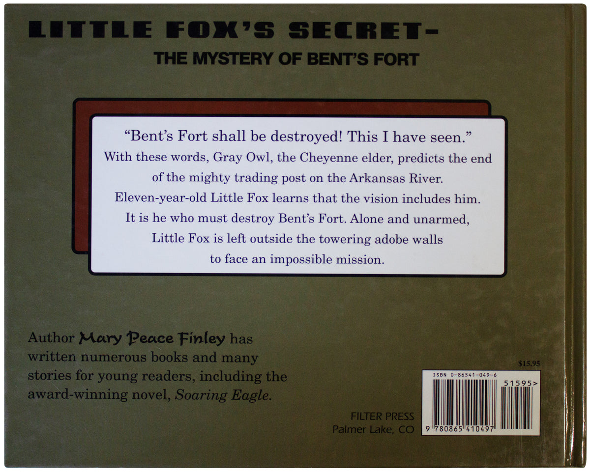 MARY PEACE FINLEY SIGNED Little Fox's Secret BOOK 1999 Kids Historical Fiction