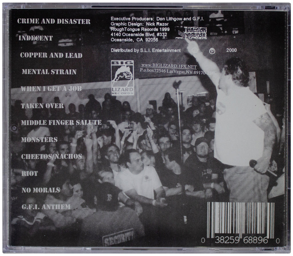 G.F.I. Unspeakable Homemade Hardcore CD 2000 OOP RARE SoCal Oceanside Y2K PUNK