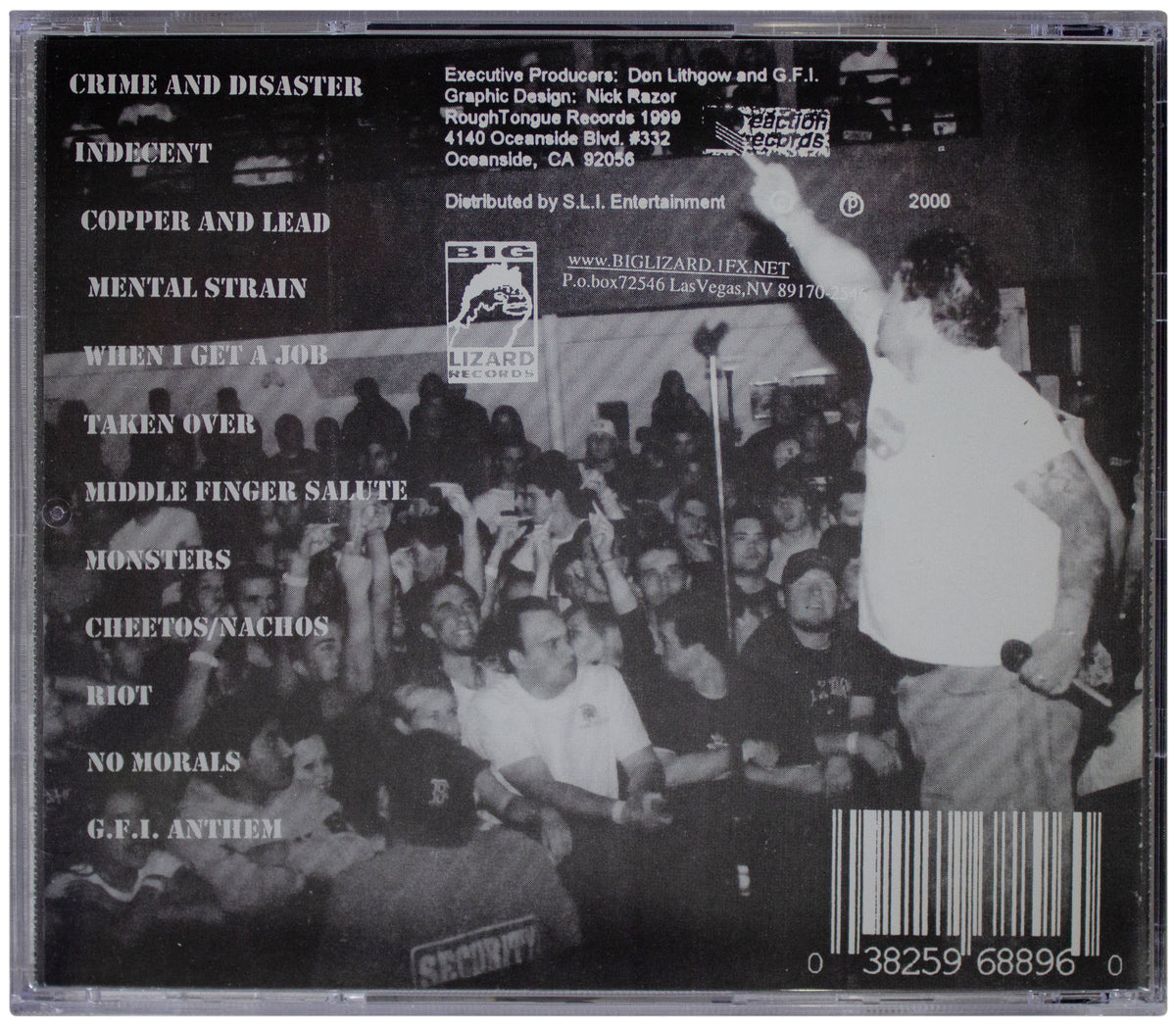 G.F.I. Unspeakable Homemade Hardcore CD 2000 OOP RARE SoCal Oceanside Y2K PUNK