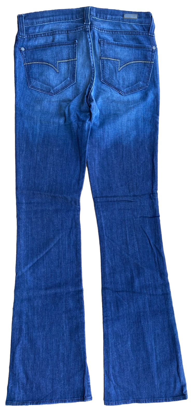 RONAN Isabella FLARE JEANS Women's 27  WIDE LEG Blue Denim MADE IN USA VTG 2011