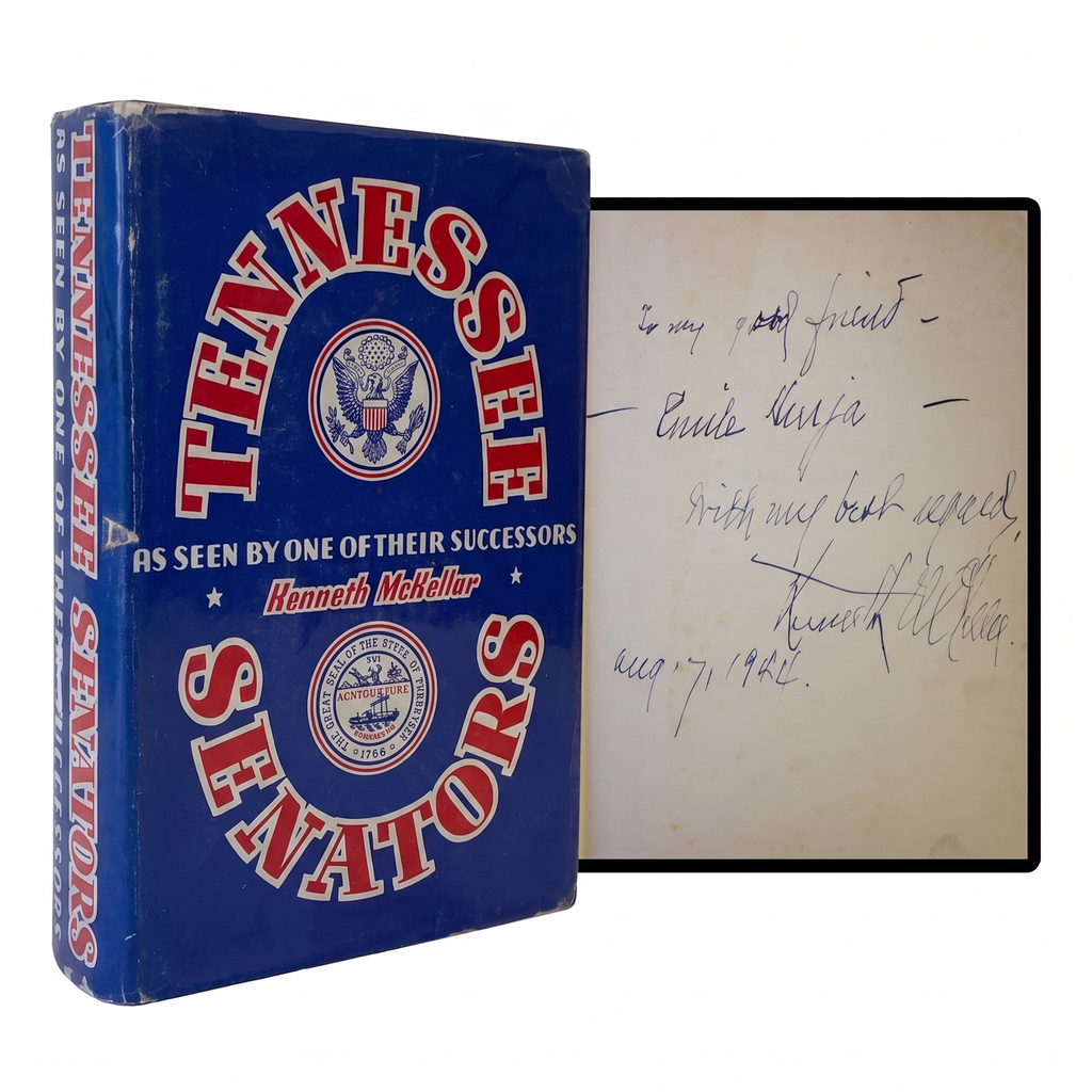 KENNETH MCKELLAR SIGNED 1944 Tennessee Senators HARDCOVER History TN VTG 40s HC