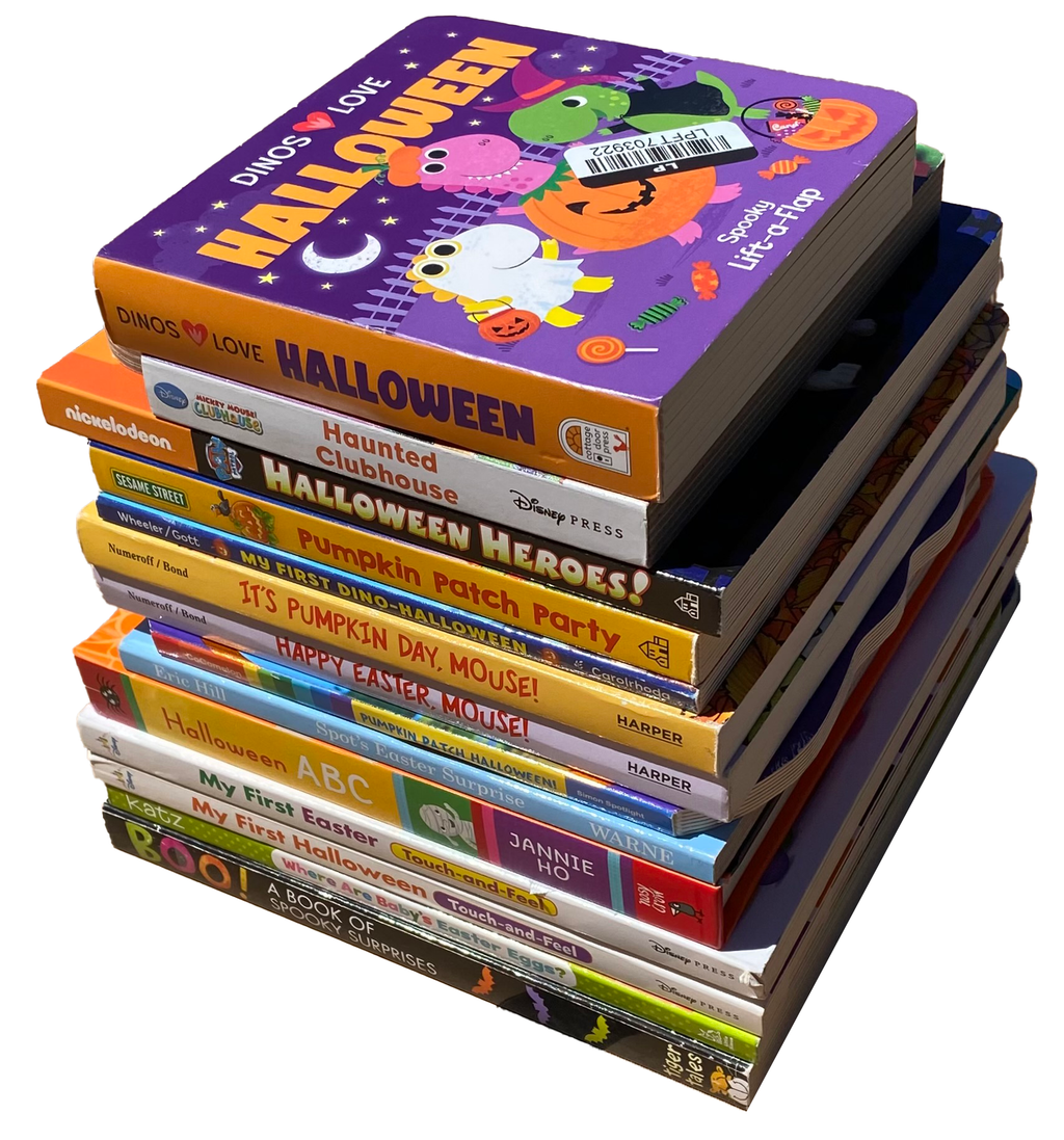 KIDS HOLIDAY BOARD BOOK LOT Of 14 Halloween Easter Children's Early Learning Fun