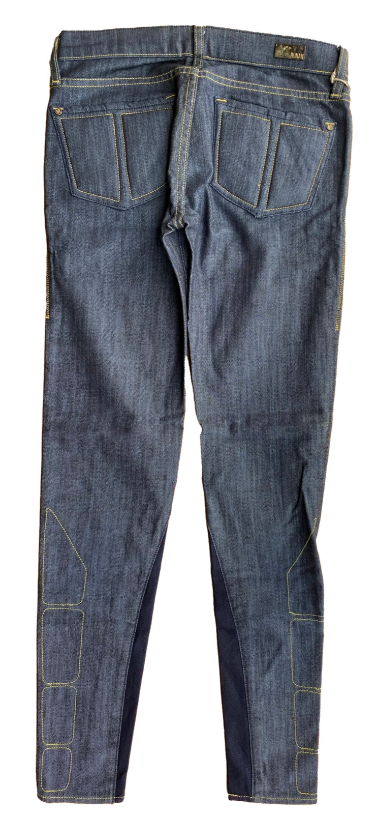 New RONAN MOTO JEANS Women's 29 Skinny Dark Wash Raw Denim VTG 2011 Made In USA!