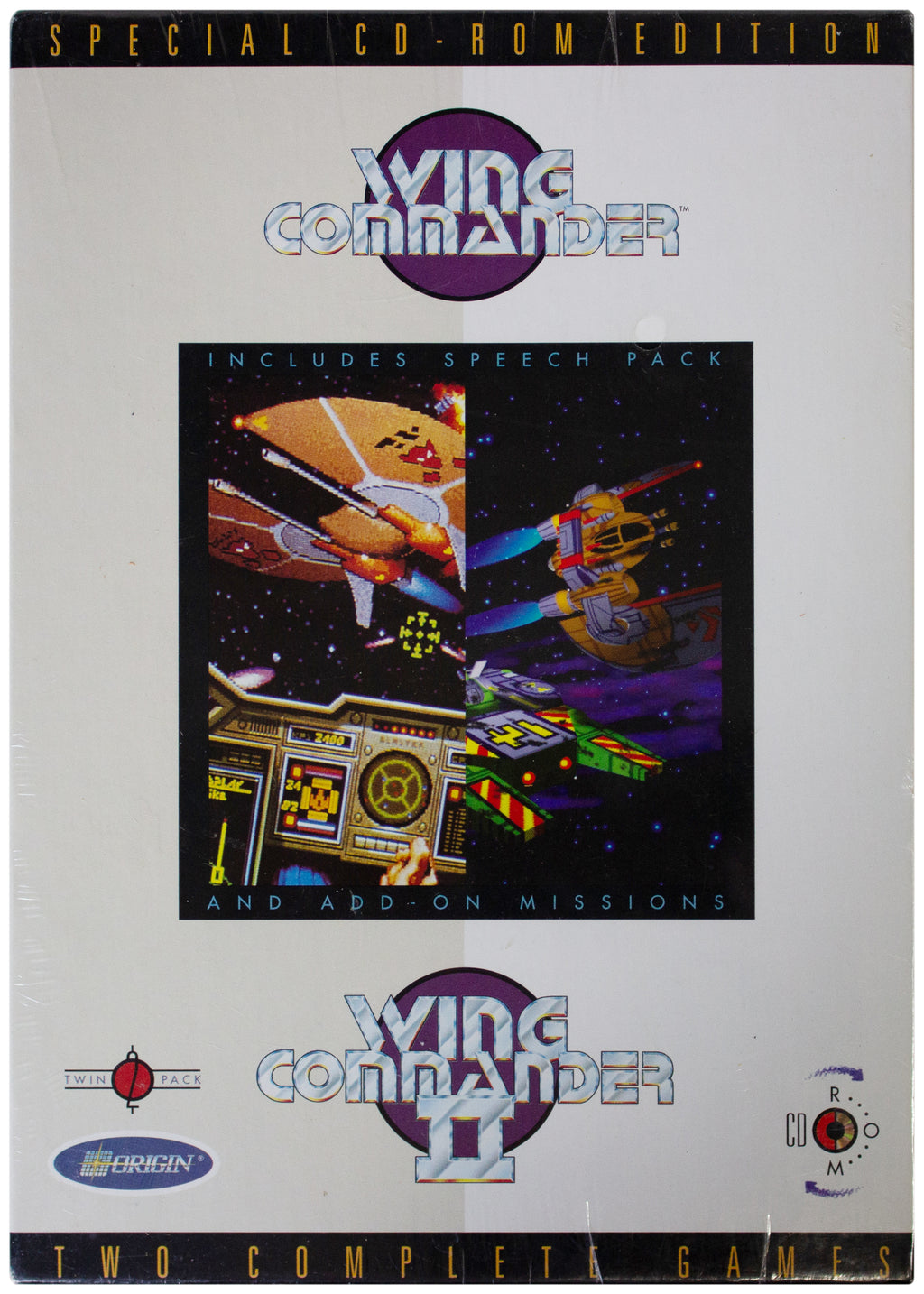 WING COMMANDER I & II BIG BOX PC VIDEO GAME Vtg 90s EA CD-Rom SEALED NIB ! 1 & 2