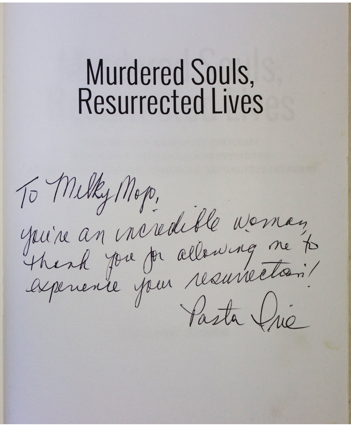 IRIE LYNNE SESSION SIGNED 1ST EDITION Murdered Souls, Resurrected Lives PB BOOK