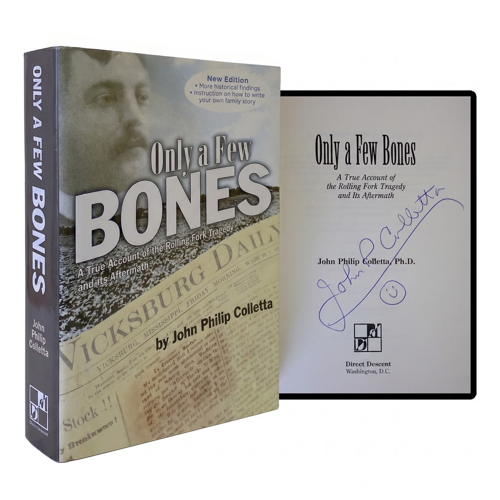 ONLY A FEW BONES John Philip Colletta SIGNED PAPERBACK 1800s True Crime Murder