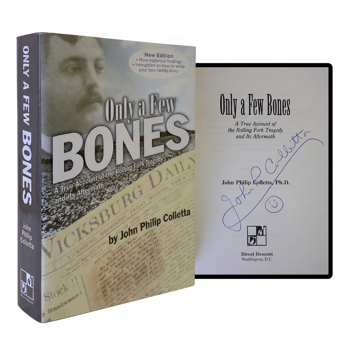 ONLY A FEW BONES John Philip Colletta SIGNED PAPERBACK 1800s True Crime Murder