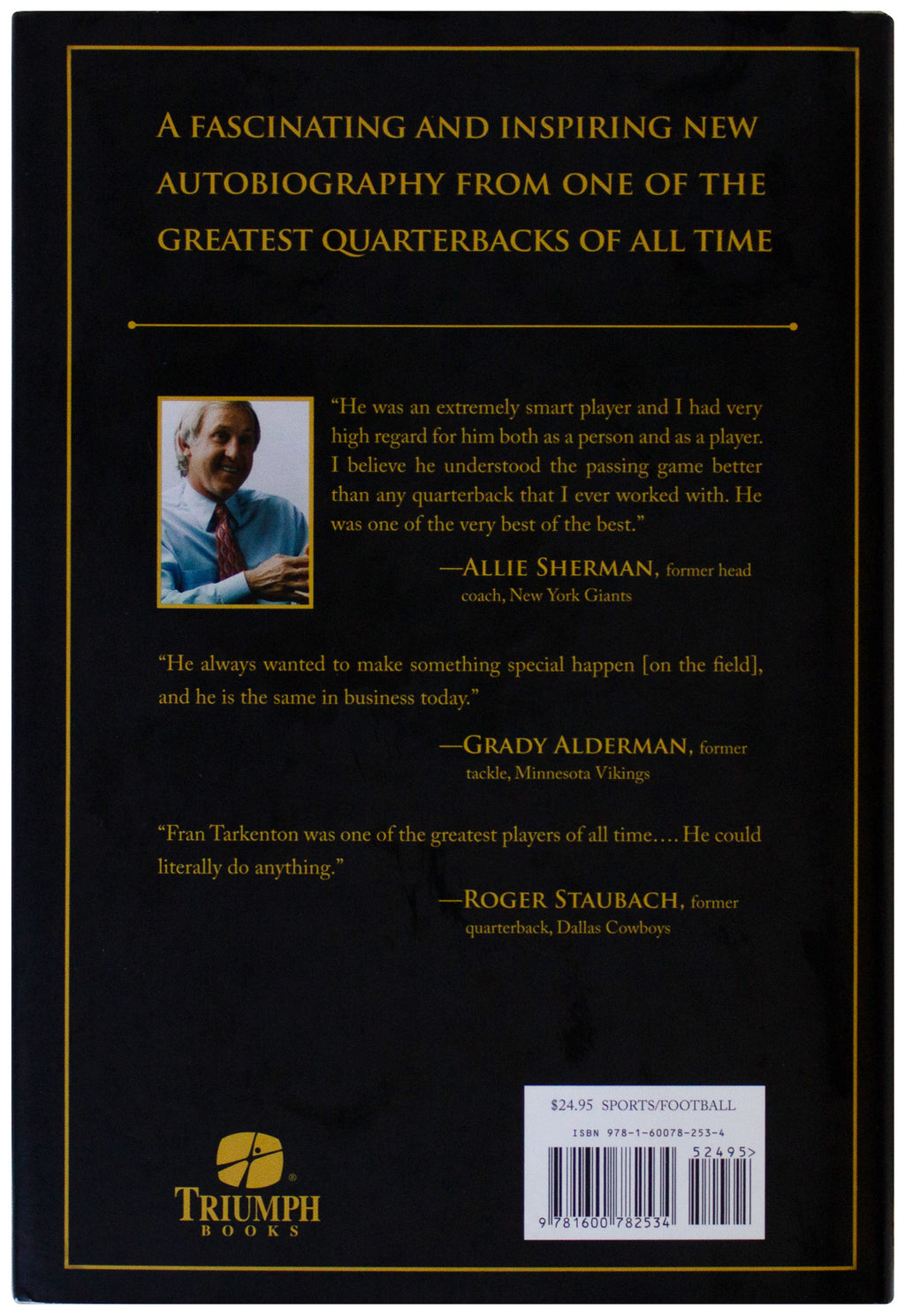 FRAN TARKENTON SIGNED Every Day Is Game Day HARDCOVER Vikings NFL Football QB