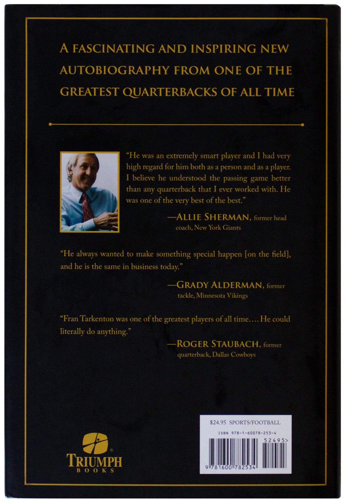 FRAN TARKENTON SIGNED Every Day Is Game Day HARDCOVER Vikings NFL Football QB