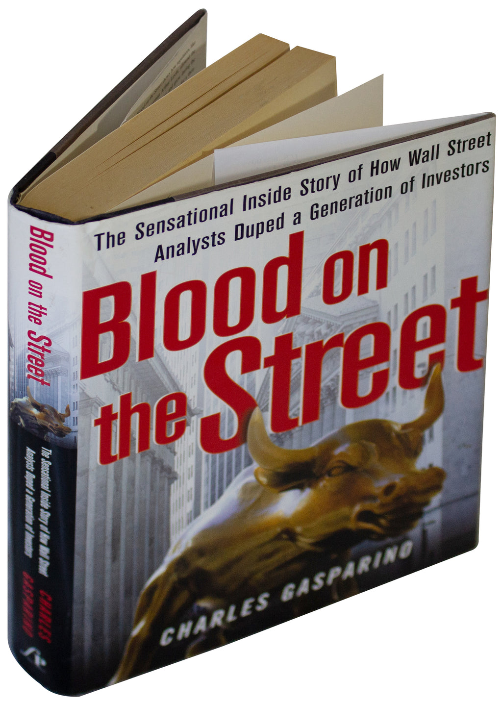 CHARLES GASPARINO SIGNED Blood On The Street 1ST EDITION Dot Com Stock Bubble HC