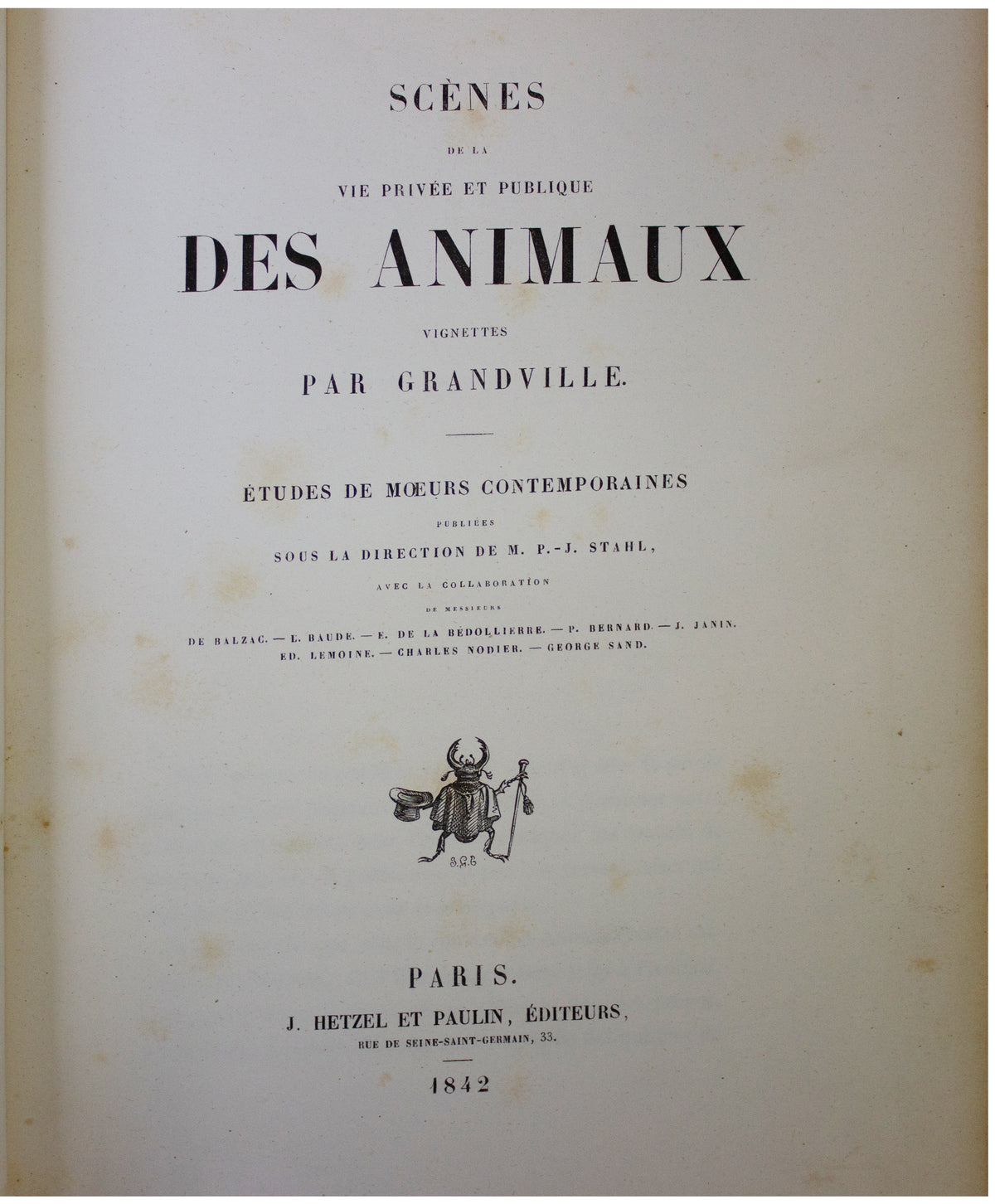 1842 ANTIQUE 2-VOLUME SET Scenes De La Vie Privee Et Publique Des Aanimux BALZAC