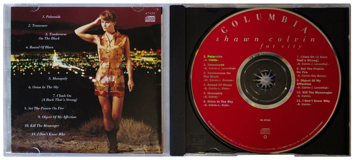 SHAWN COLVIN SIGNED Fat City CD 1992 Alt Folk Rock VTG 90s Singer AUTOGRAPHED