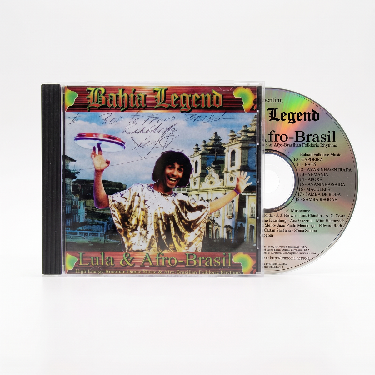 LULA & AFRO-BRASIL Bahia Legend SIGNED CD 1996 OOP Brazilian Dance Music VTG 90s