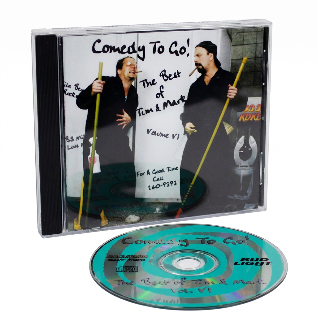TIM & MARK Comedy To Go Vol. VI SIGNED CD 93.3 KDKB Phoenix 90s Radio RARE OOP 6