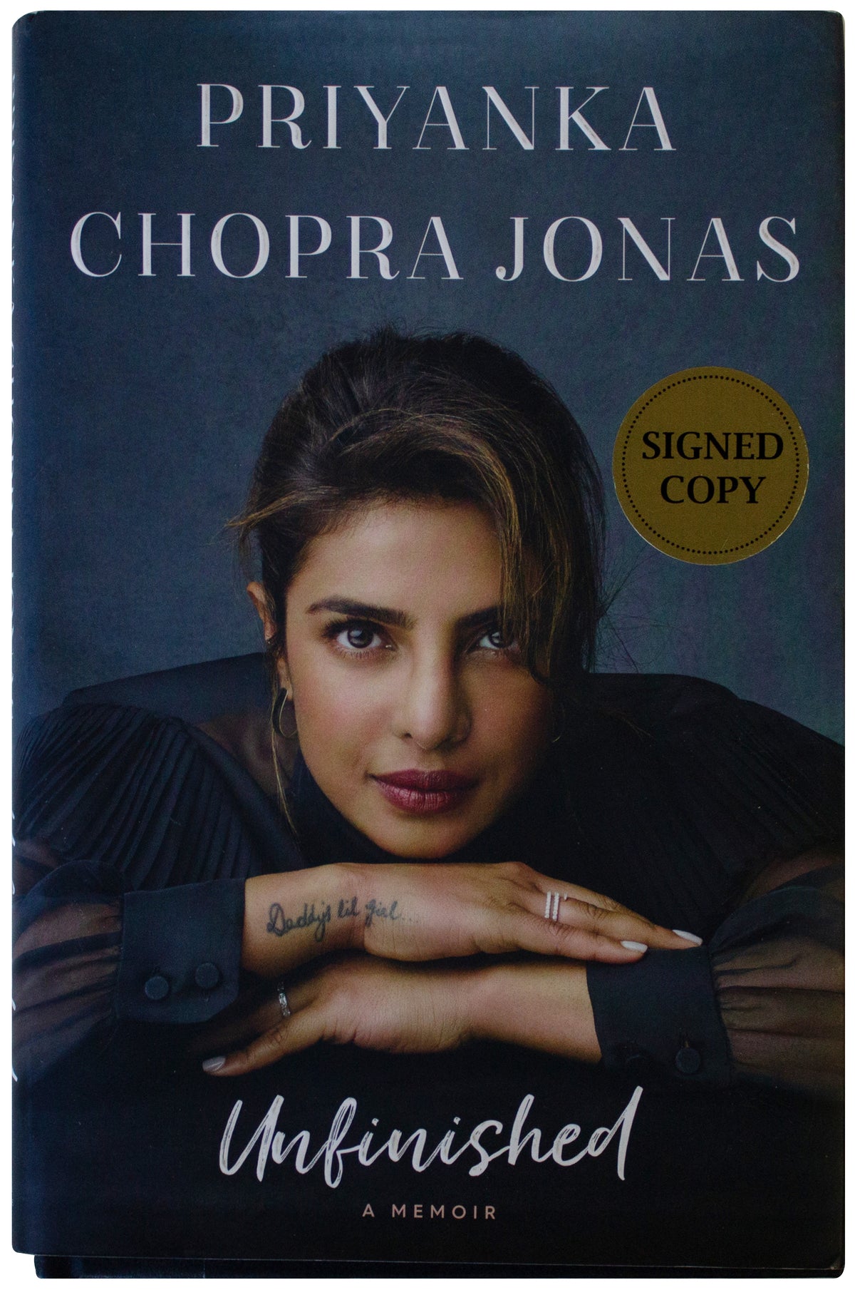 PRIYANKA CHOPRA JONAS SIGNED Unfinished 1ST EDITION Hardcover Memoir 2021 HCDJ