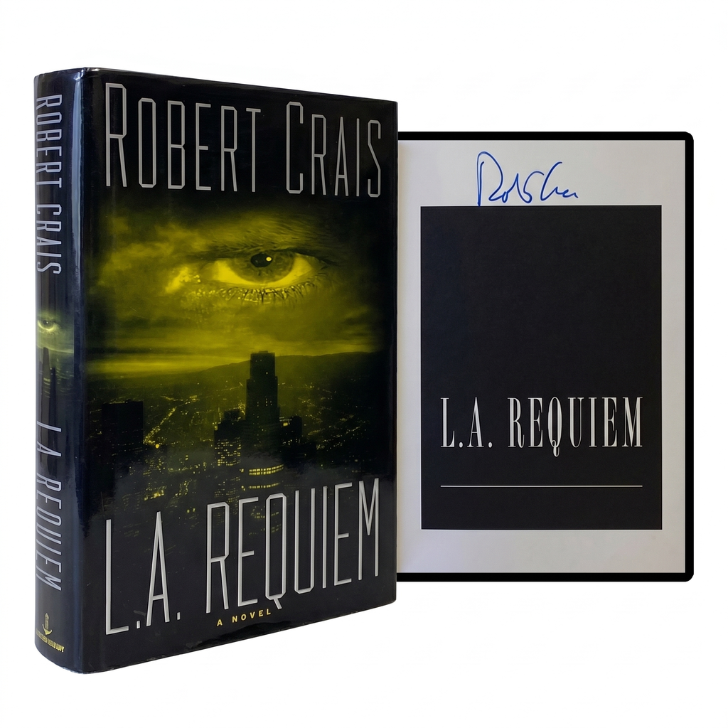 ROBERT CRAIS SIGNED LA Requiem 1ST EDITION 1999 Hardcover Los Angeles Crime Noir