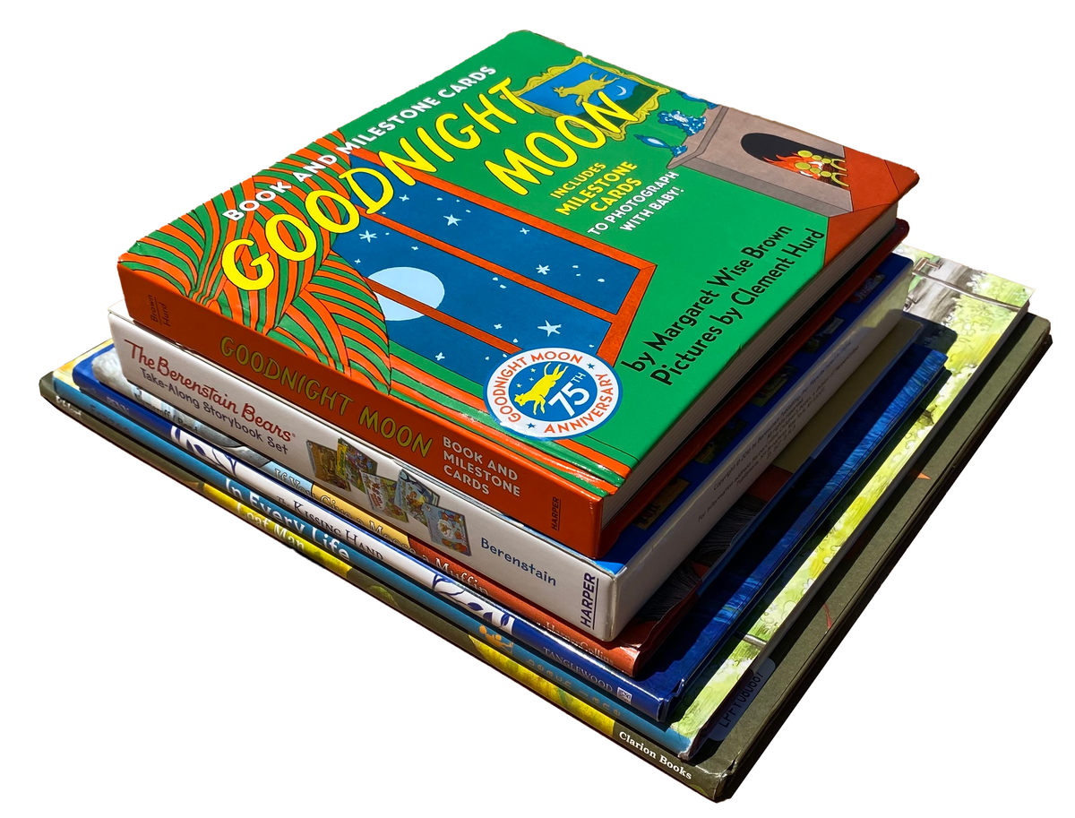 KIDS BOOKS LOT Of 10 Goodnight Moon Berenstain Bears Kissing Hand Leaf Man Etc.