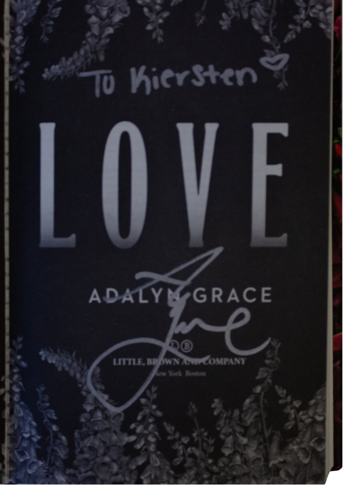 ADALYN GRACE SIGNED Foxglove 1ST EDITION 1st Printing HARDCOVER Belladonna HC