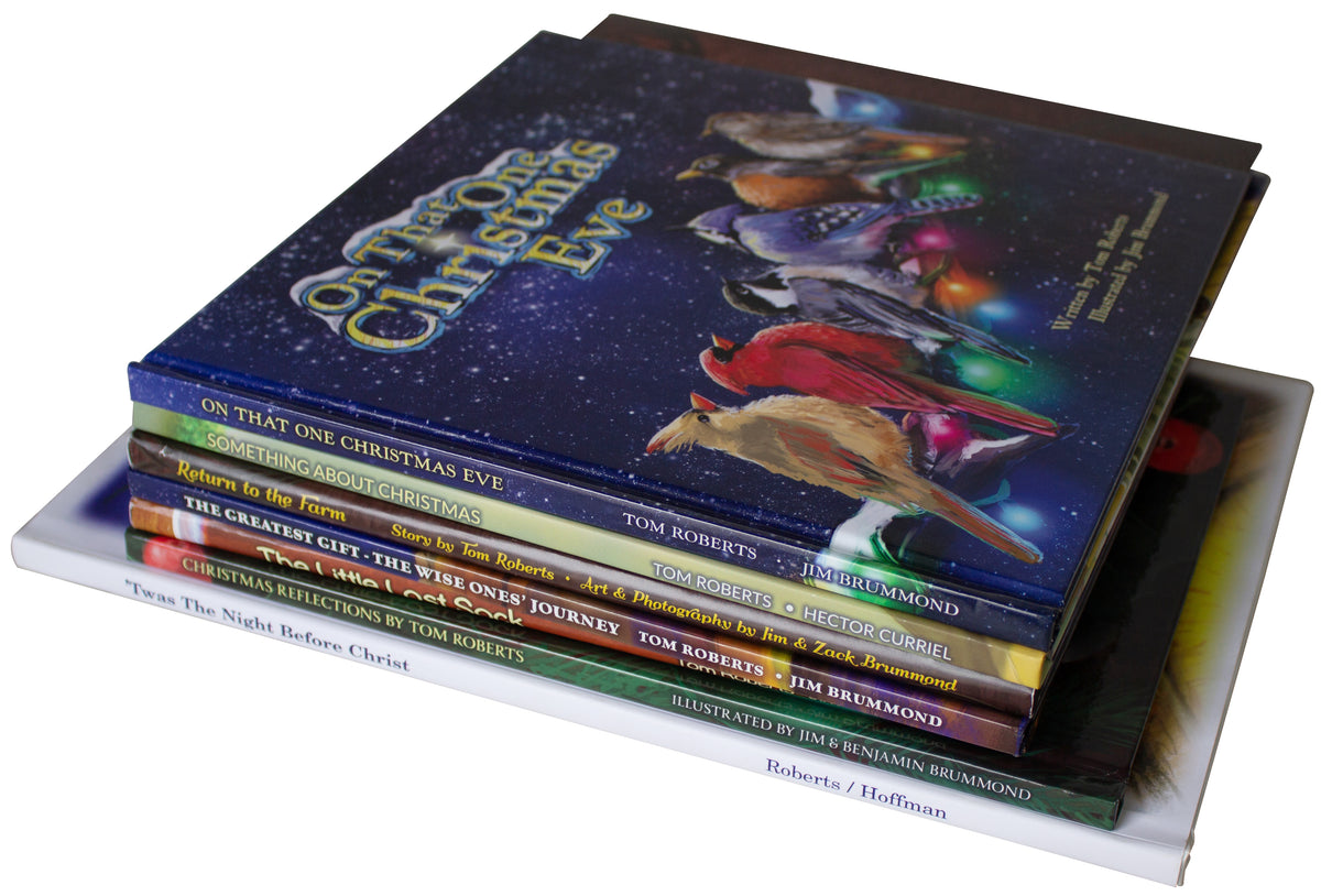 TOM ROBERTS SIGNED LOT Of 7 CHRISTMAS Picture BOOKS Kids Illustrated Holiday HC