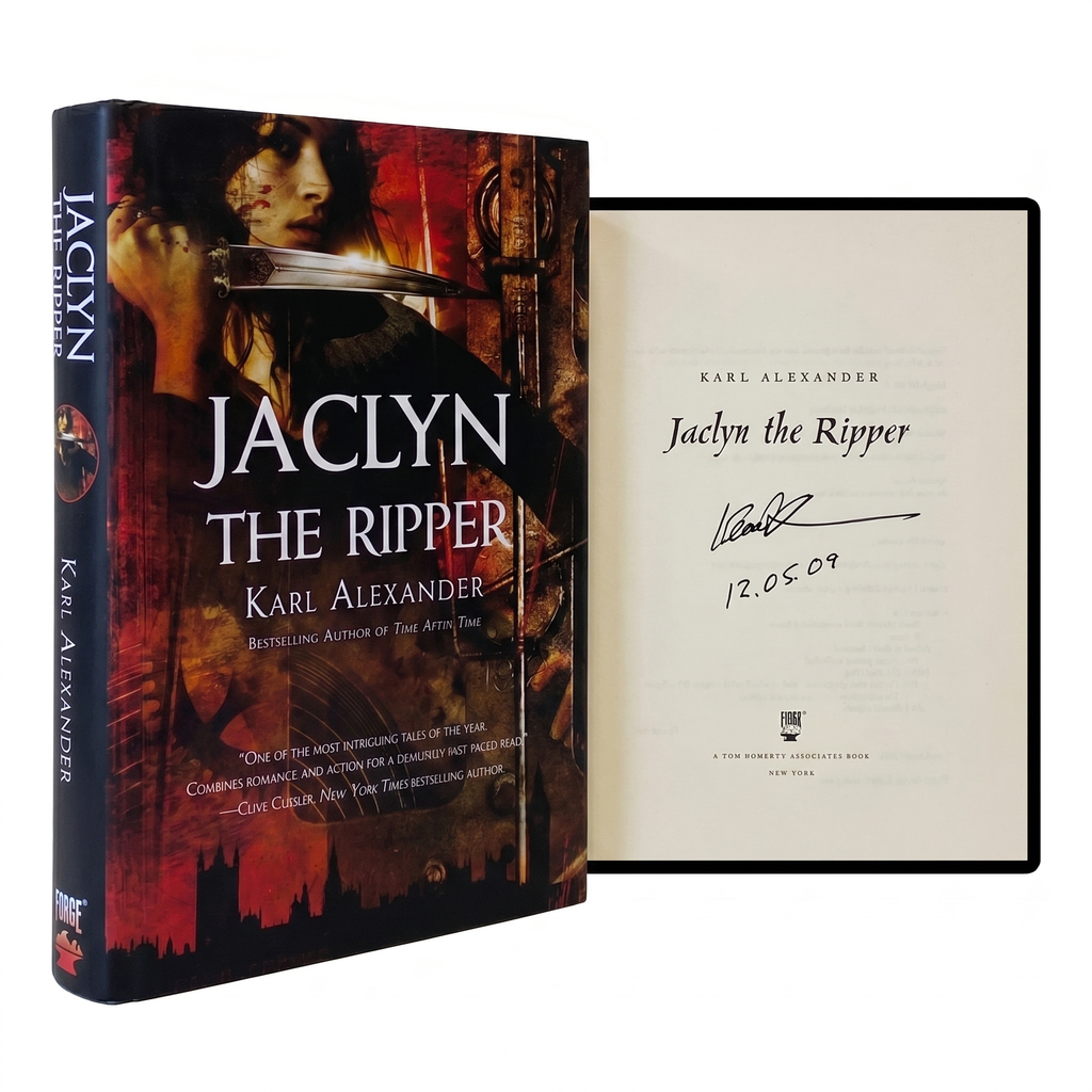 KARL ALEXANDER SIGNED Jaclyn The Ripper 1ST EDITION 2009 Time Travel Thriller HC