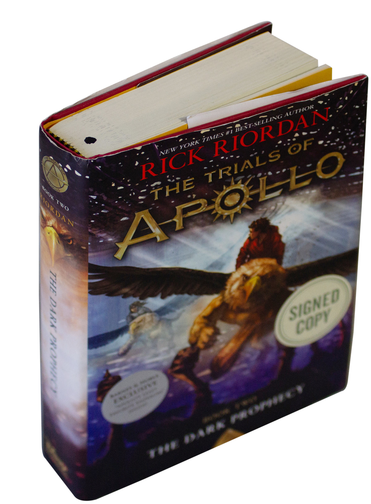 RICK RIORDAN SIGNED 1ST EDITION Trials Of Apollo Book 2: Dark Prophecy 2017 HC