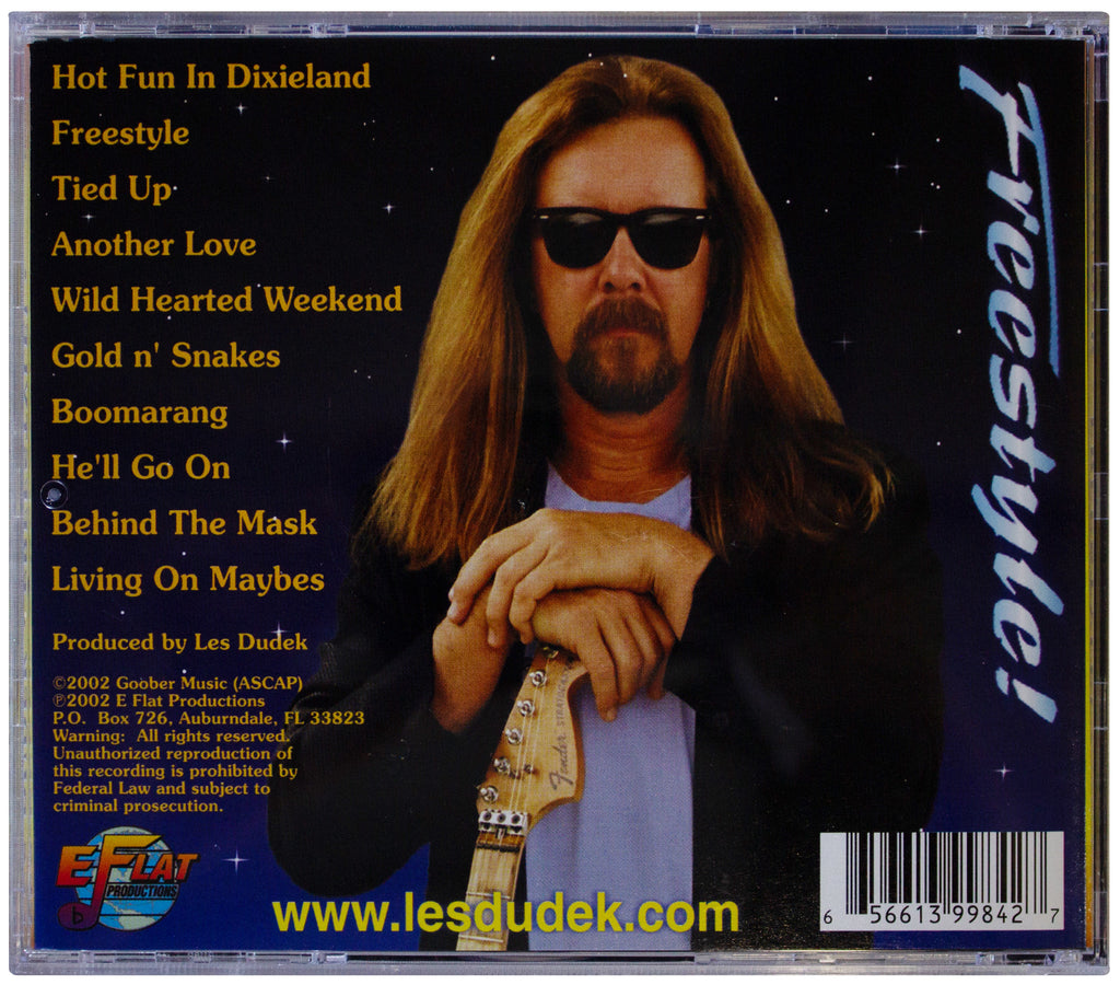 LES DUDEK SIGNED Freesyle CD 2002 Blues AOR Southern Rock Guitarist AUTOGRAPH !