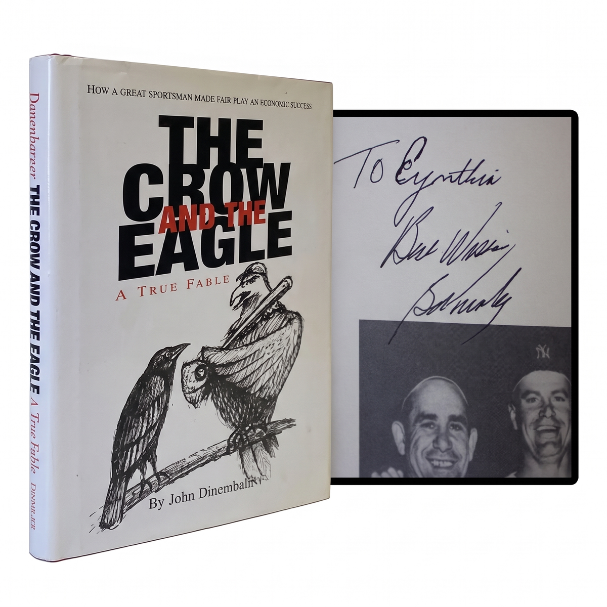 BOB TURLEY SIGNED Crow & The Eagle 1ST EDITION Autograph By 50s Yankees All-Star