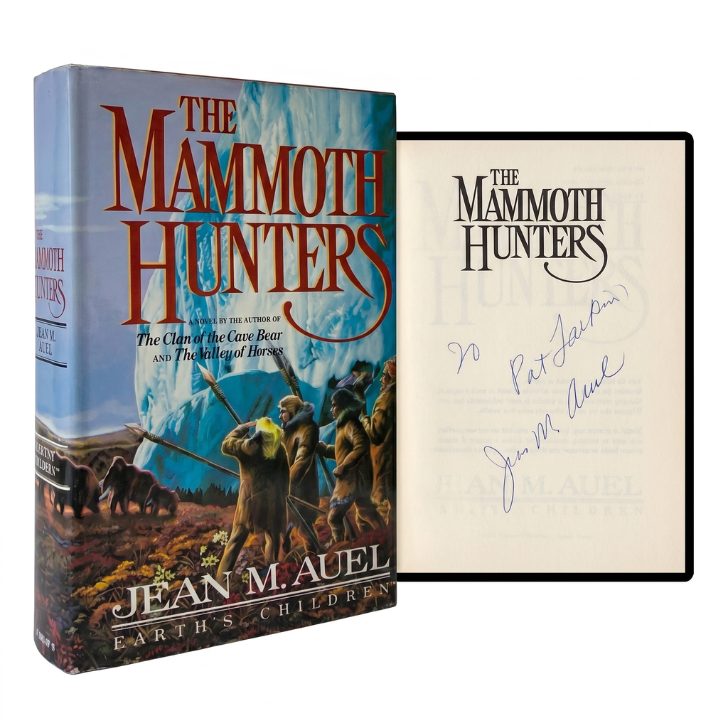 JEAN M. AUEL Mammoth Hunters SIGNED 1ST EDITION Earth's Children Saga 1985 HC