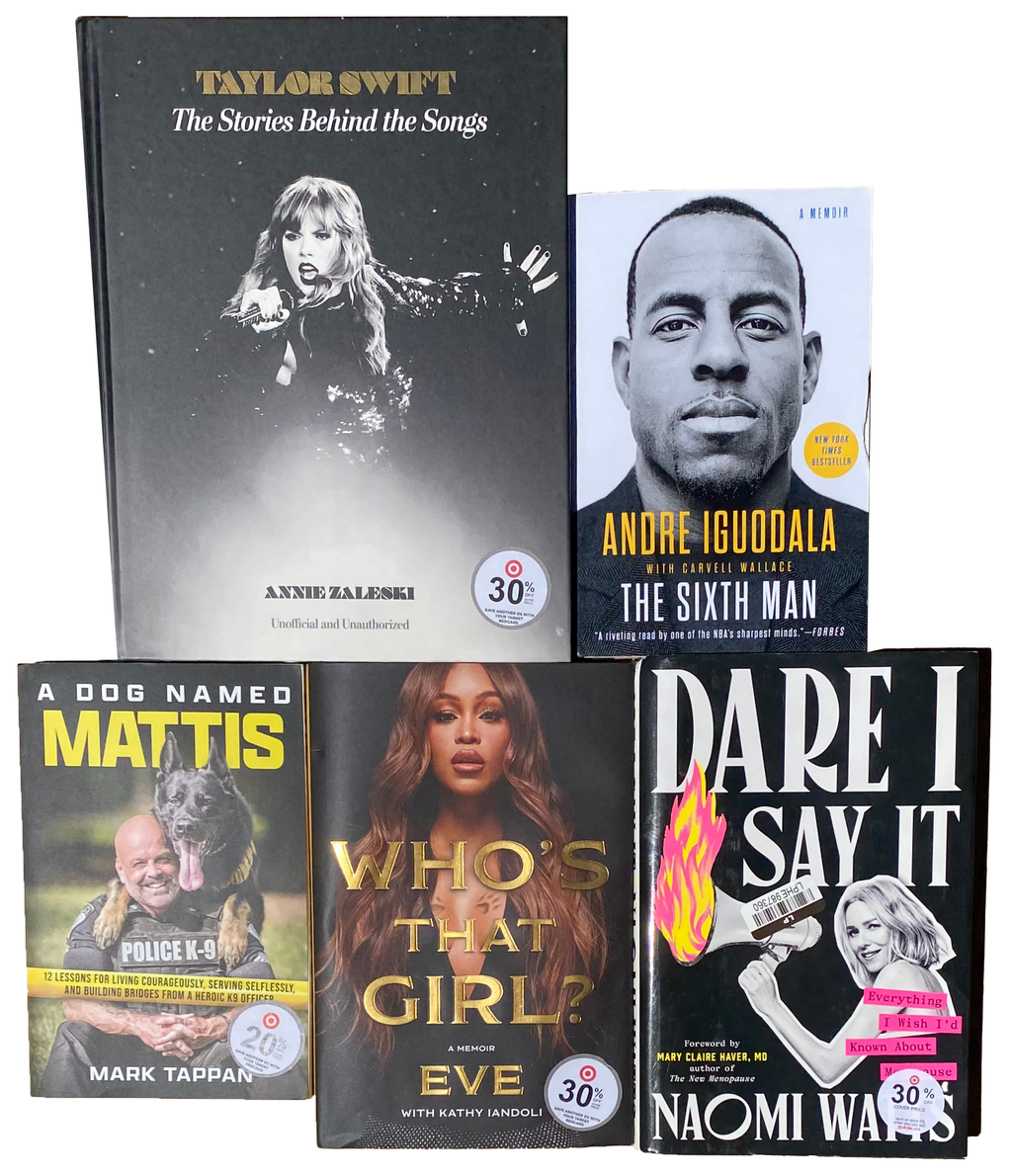 BIOGRAPHY BOOK LOT Of 5 Taylor Swift Naomi Watts Eve Andre Iguodala TARGET 2020s