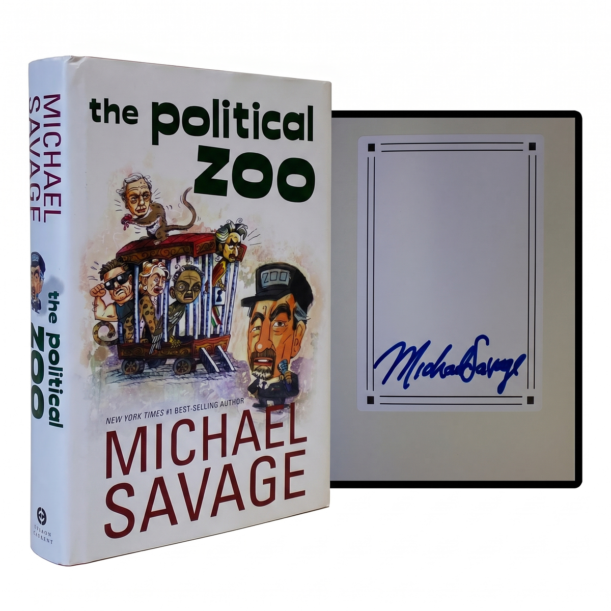 MICHAEL SAVAGE SIGNED Political Zoo 1ST EDITION HC Conservative Talk Radio Host