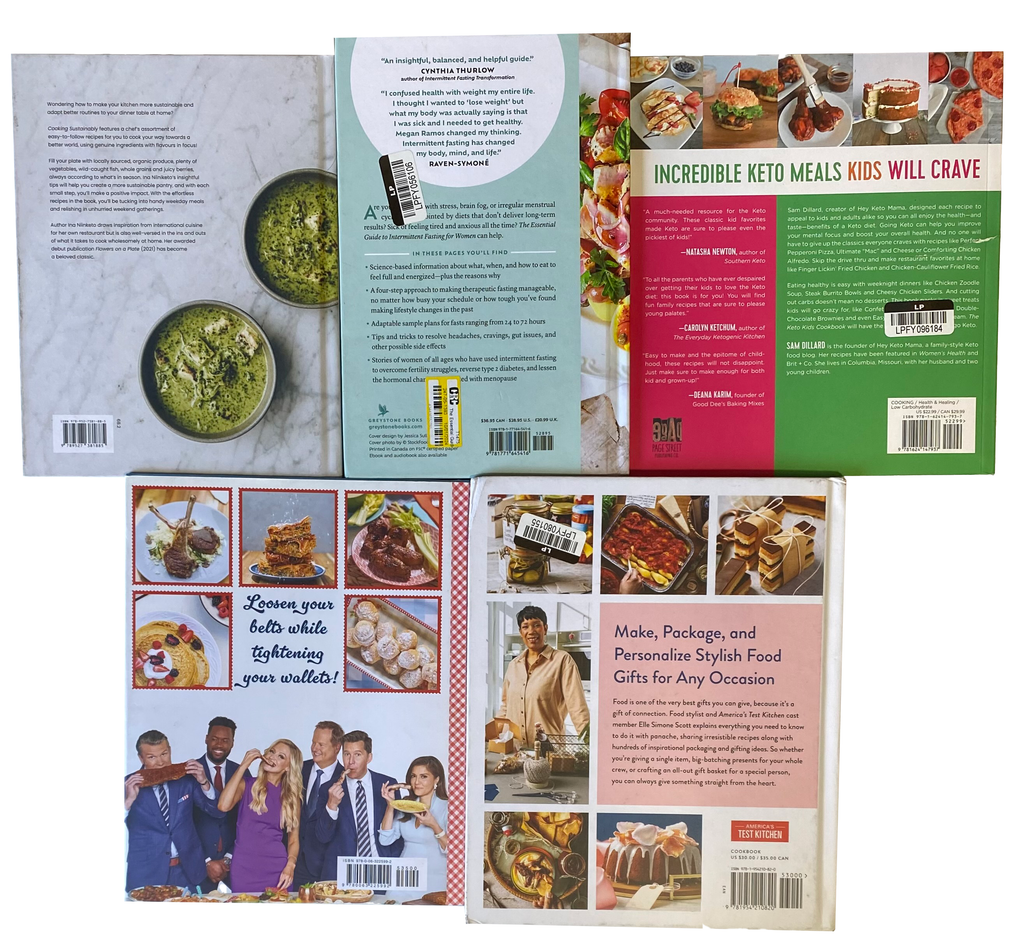LOT Of 5 COOKBOOKS Healthy Recipes Fasting Keto Sustainable Cooking ALL 2020s !