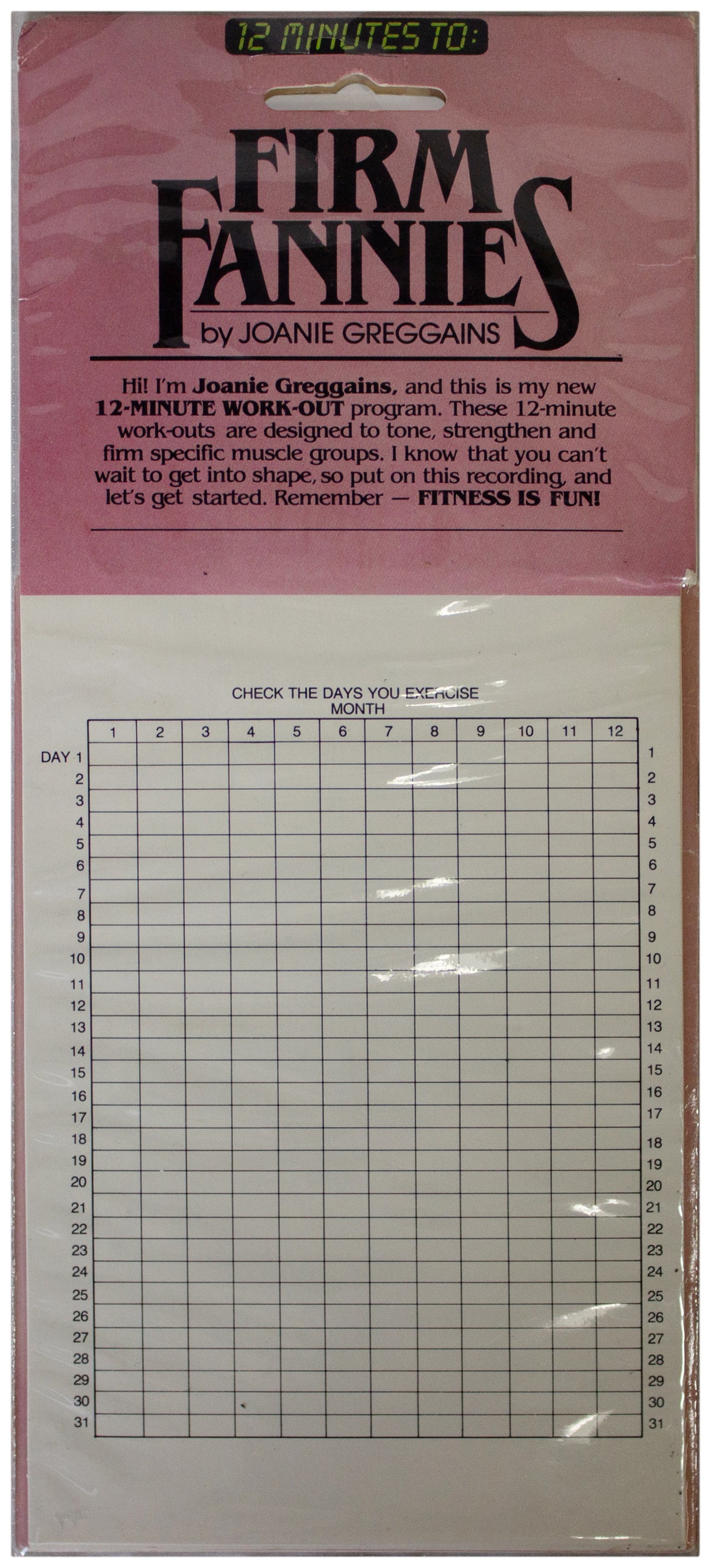 VTG 80s FIRM FANNIES CASSETTE & Booklet JOANIE GREGGAINS Fitness Audio UNPLAYED!