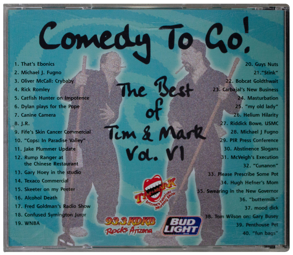 TIM & MARK Comedy To Go Vol. VI SIGNED CD 93.3 KDKB Phoenix 90s Radio RARE OOP 6