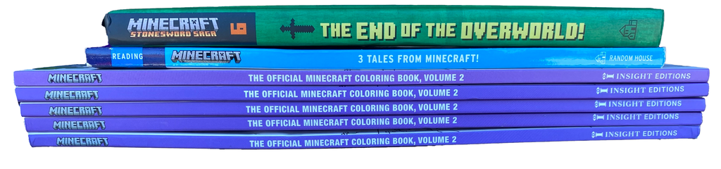 MINECRAFT BOOK LOT Of 7 Coloring & Early Readers OFFICIAL Unread & Unused TARGET