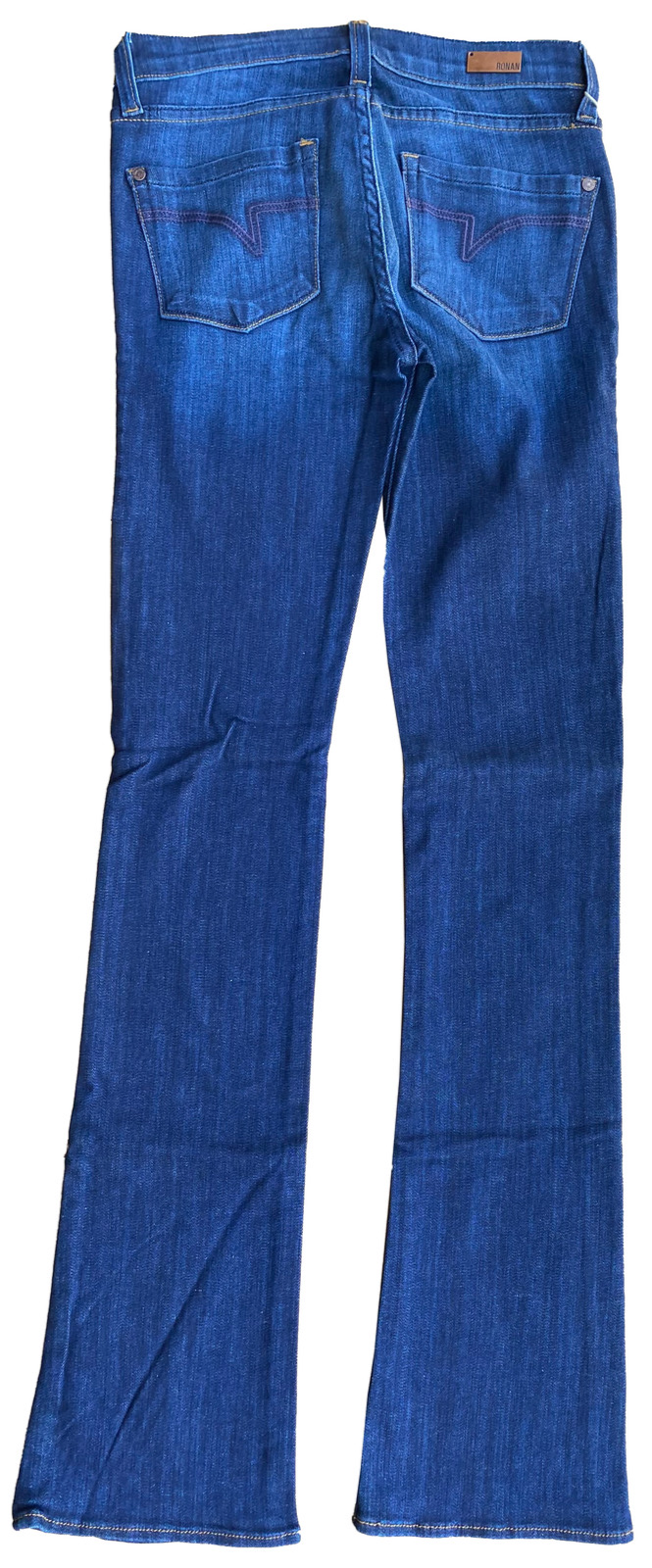 RONAN Emma BABY BOOTCUT JEANS 26" Waist Dark Wash Indigo Denim Flare VTG 2011 !!